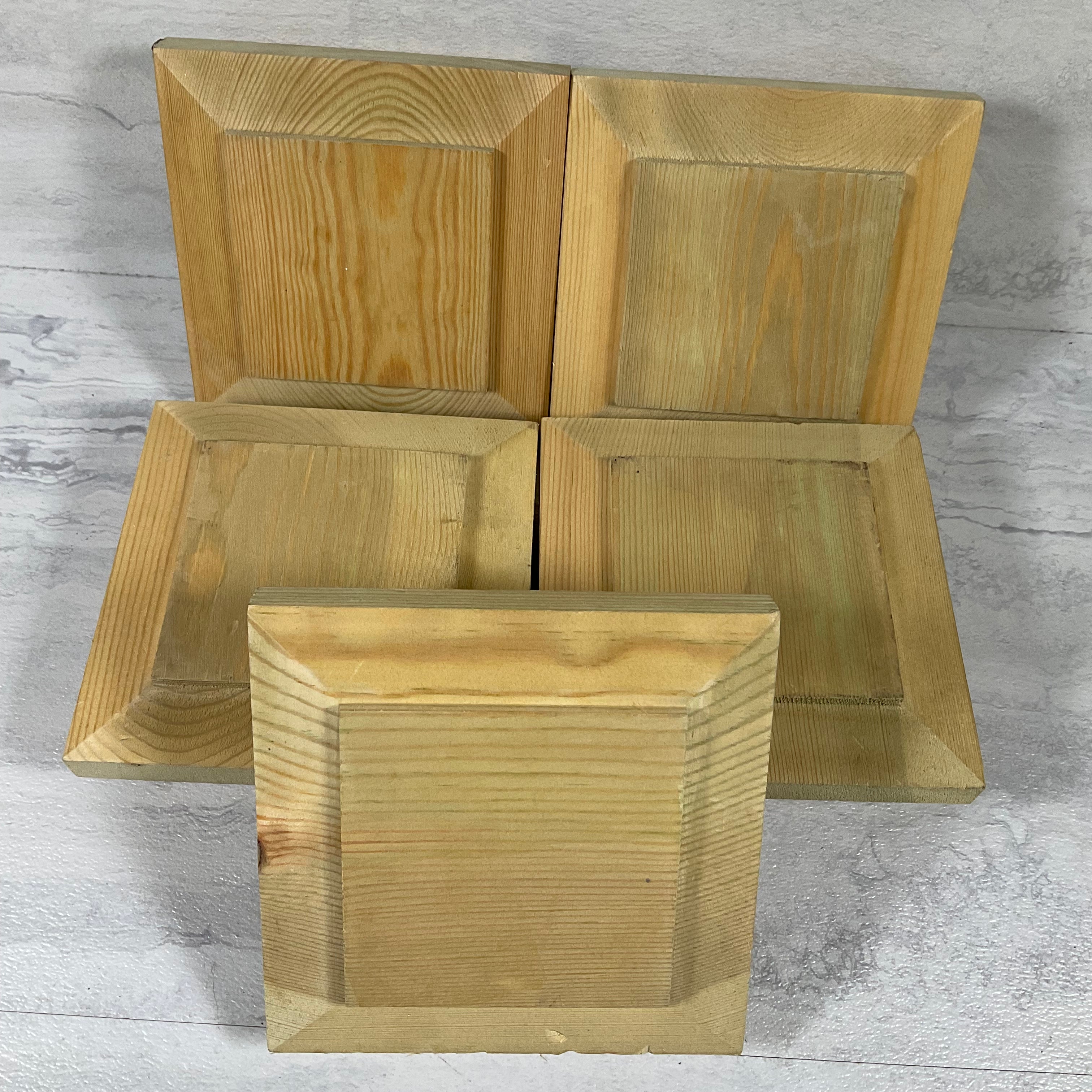 5 pack- 4 in. x 4 in. Pressure-Treated Hampton Flat Top Post Cap (7198092951790)